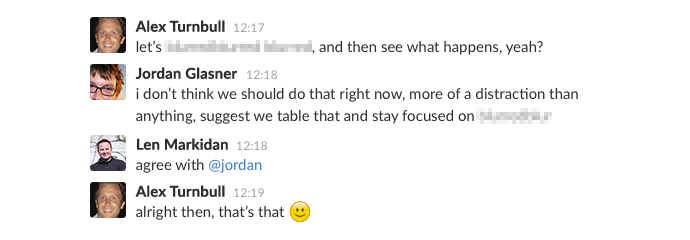 Groove Slack Conversation