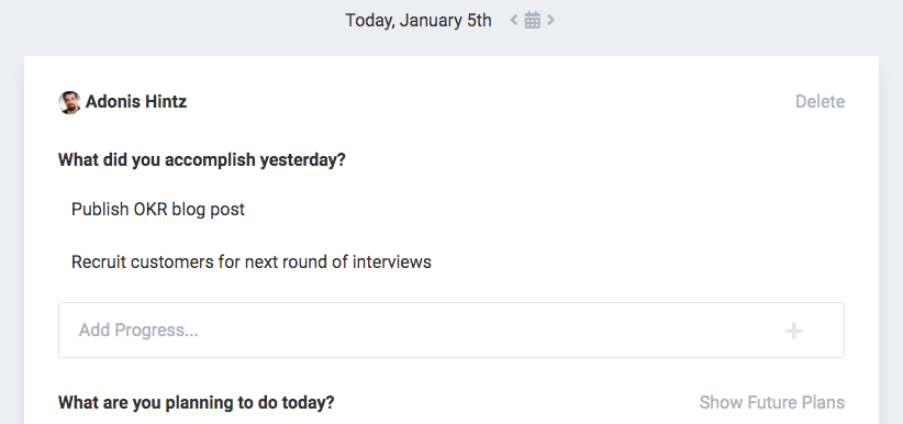 Daily Standup Questions