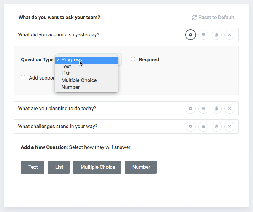 daily standup questions jell integration