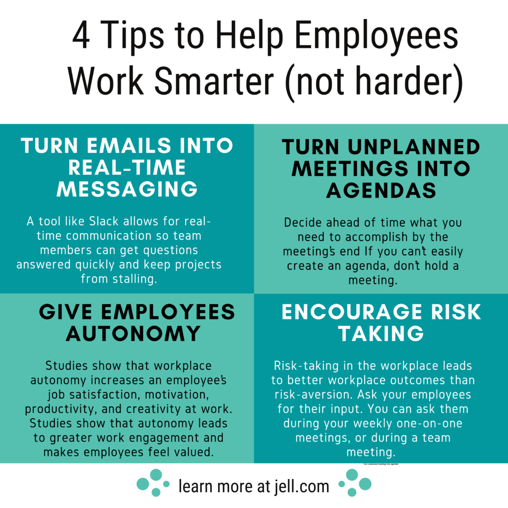 Work Smarter Not Harder Effective Tips To Help Your Employees