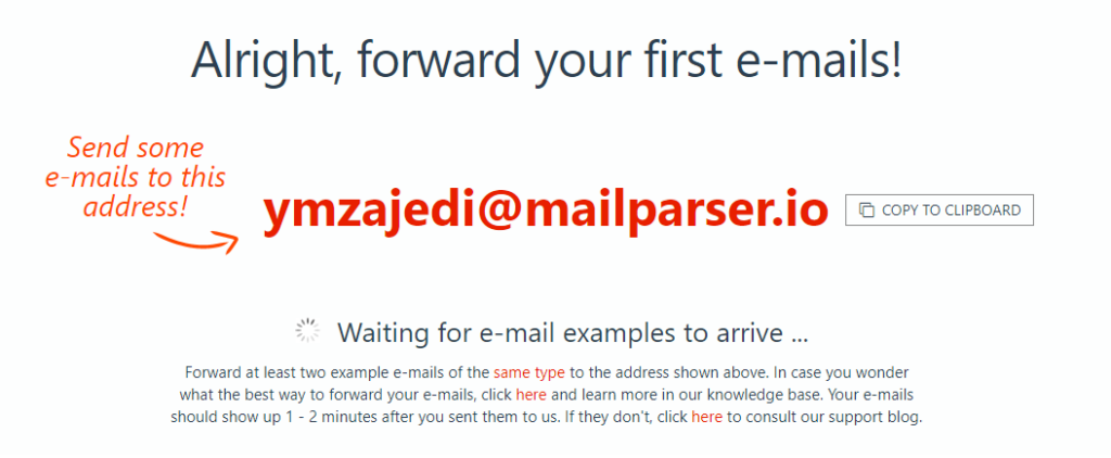 mailparser email address